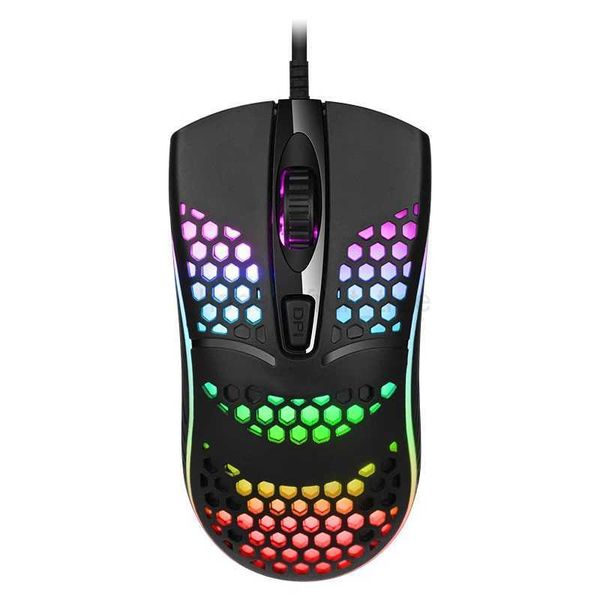Wired Cable Gaming 7 breathing LED Back Light Optical Mouse USB Computer Hollowed out Mice Laptop Desktop 4D PC home use OfficeM240725