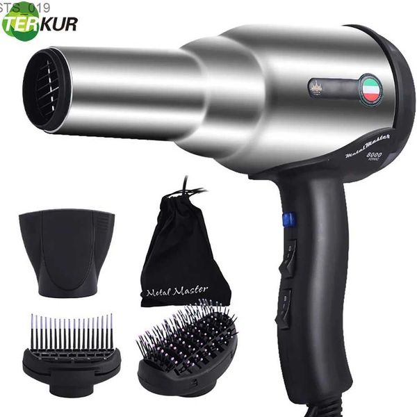 Hair Dryers 8000W Blow Dryer with Diffuser Ionic Hairdryer Extended Lifespan AC Motor 2 Speed and 3Heat Setting Cool Shut Button Fast Drying