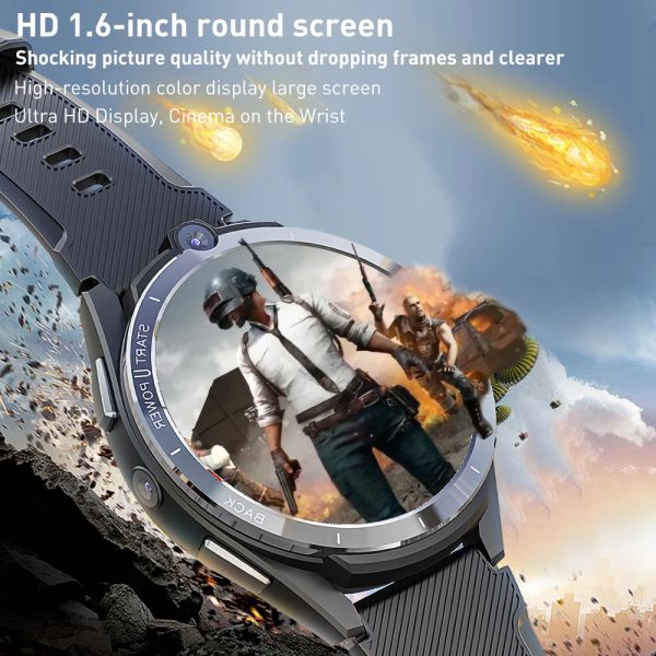 LEMFO LEM16 4G GPS Smart Watch Android 11 Smartwatch Men 6GB 128GB 900mah With Power Bank Dual System 4G Smart Watch