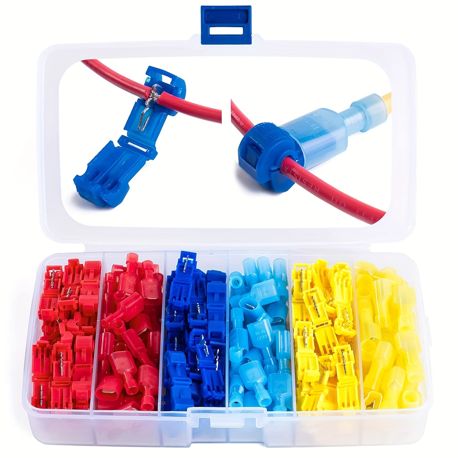TEMU T Tap Wire Connectors Kit - Electrical Connectors Kit - Spade Terminals - Quick Splice Disconnect Wire Taps - (22 Awg) | T Taps For Wiring