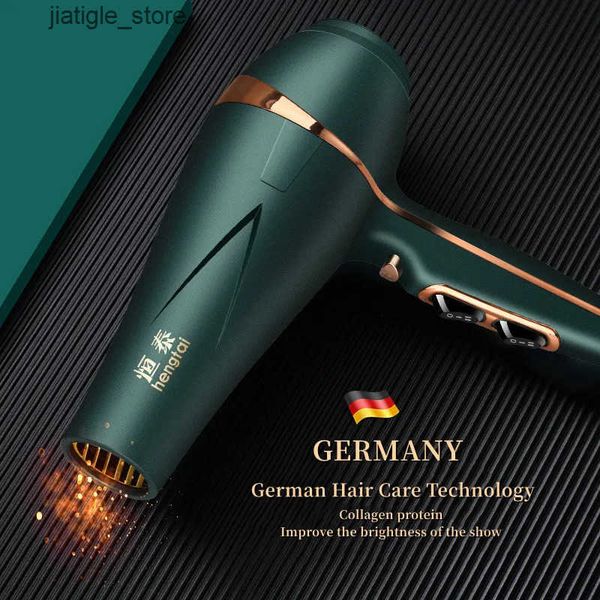 Hair Dryers 2024 Professional Hair Dryer 2000W High Power Strong Wind Speed Dry Collagen Blue Light Negative Ion Hair Salon Recommended J241