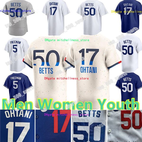 2024 Custom City Connect 17 Shohei Ohtani 50 Mookie Betts Jersey 18 Yamamoto 5 Freddie Freeman Outman Max Muncy Men Women Youth Baseball BO
