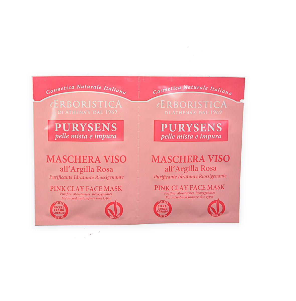 Le masque à base de plantes monodose purysense à l'argile rose 20 ml
