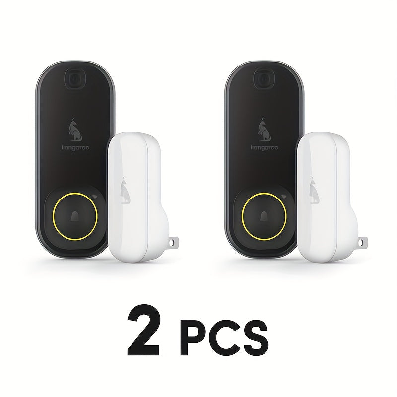 TEMU 2 Sets, Camera - Wireless Camera Doorbell, 2.4g Wifi Security Camera System, Intelligent Detection Local Storage Subscription Free Front Door