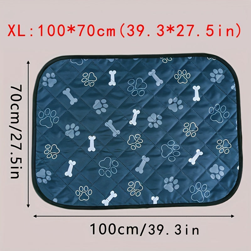 TEMU 1pc Lightweight, Breathable Dog Bed With Paw - Durable Oxford Fabric, Ice Cooling Effect For , Polyester Fiber Filling, Small To Medium Breeds,