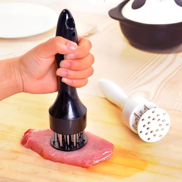 Kitchen Tools Stainless Steel Profession Meat Tenderizer Needle Pig Skin Nail Patty Makers Pork Beef Tendon Hammer Fork 241115