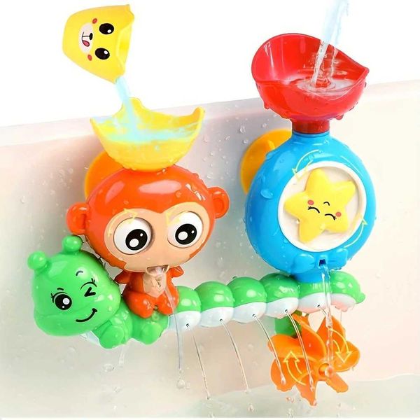 Baby Bath Toys Durable interactive monkey Caterpillar bathroom toy suitable for boys and beginners - colorful and summer fun bathtub gift in