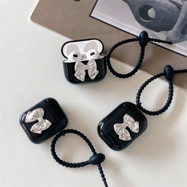 ddmygifts Electroplated bow suitable for Pro1-2-3 generation Bluetooth wireless headphone cover soft shell simple and trendy A