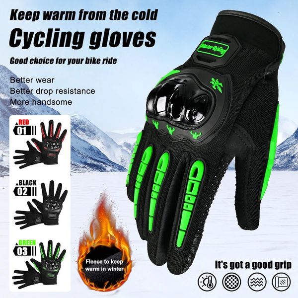 PHMAX Autumn and Winter Bicycle Riding Gloves Mens and Womens Universal Coldproof Touch Screen Bicycle Full Finger Gloves 241219