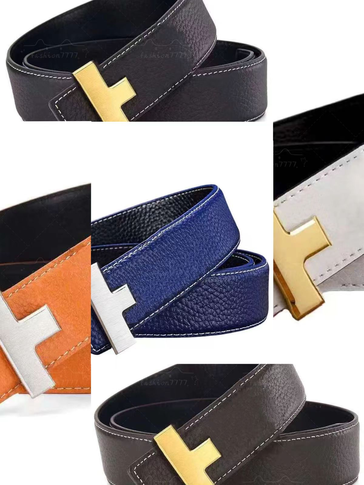 Men&#039;s designer belt luxurious genuine leather belt classic pattern letter belt metal smooth buckle belt gift box packaging included