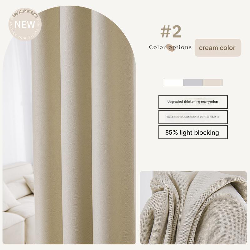 YL-36979 flat double-sided linen curtain fabric high light-proof sunshade soundproof cotton and linen curtain finished product for living room and b