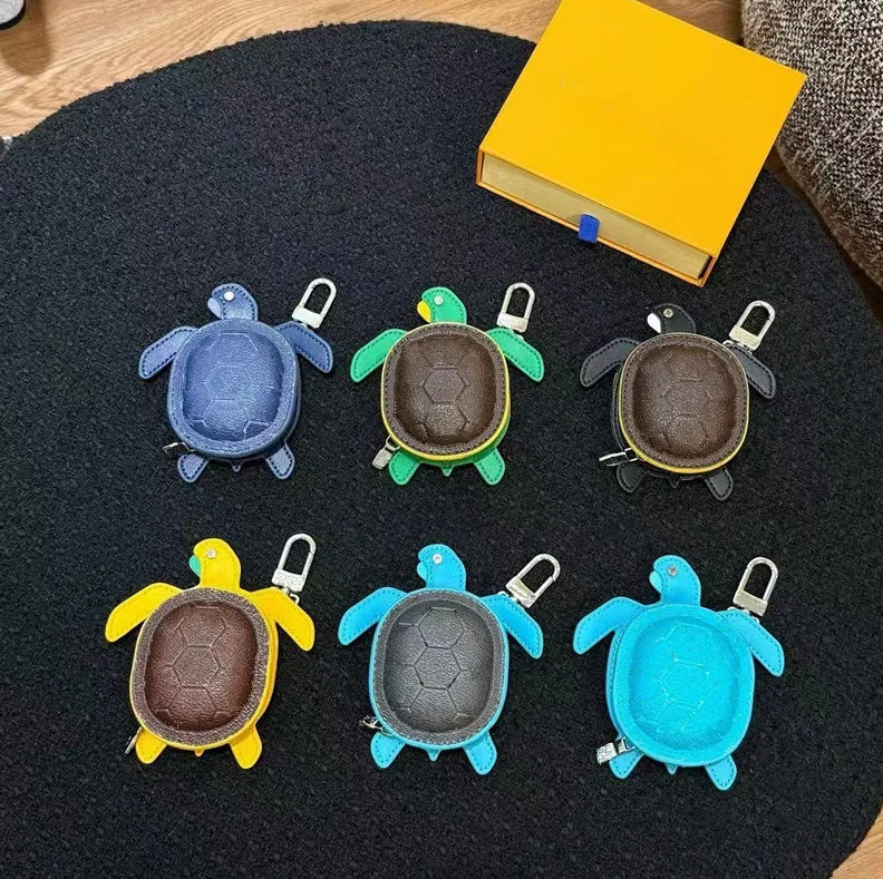 key wallet women letter micro pouch bags with lady mini coin purses fashion keychain Headphone bag Tortoise Crab Model Keychain