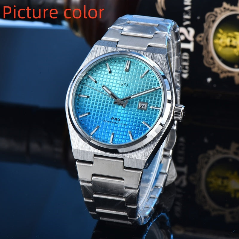 Tiss Wrist Watches for 2025 Mens Watches Three needles Quartz Watch High Quality 1853 Top Luxury Brand designer Clock Steel Strap Fashion PRX PRWERM