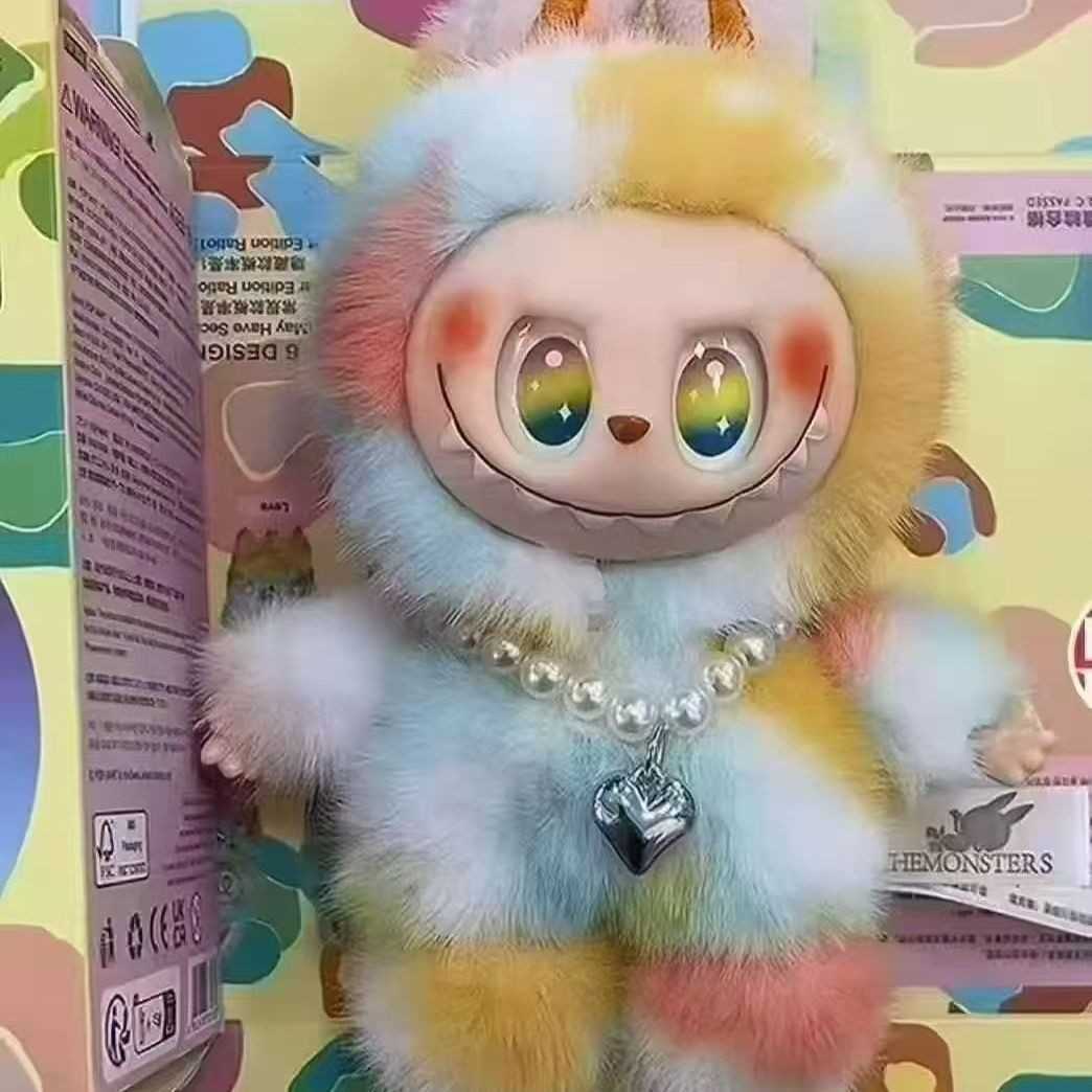 High-Quality Labubu Five-Generation Colorful Front High-Energy Vinyl Face Blind Box Macaron Plush Doll Pendant L25082184WY