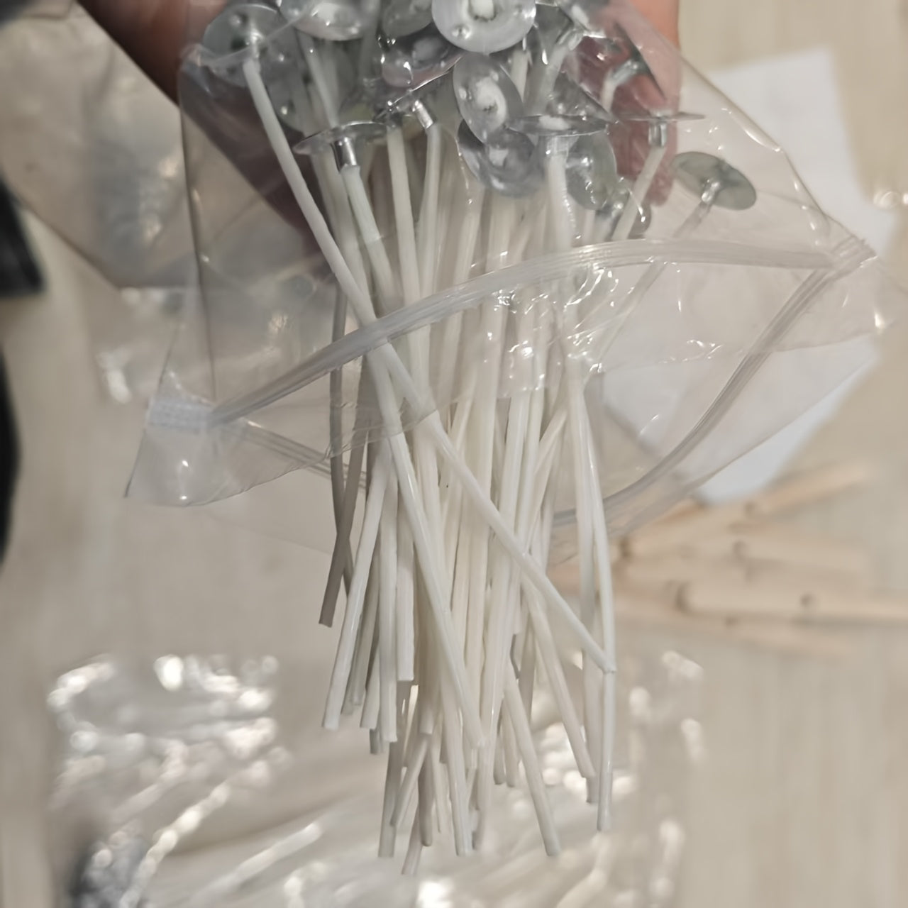 TEMU 310pcs Wick Set, 1-3-6-8 Inch With 10 Holders And 100 Labels, Diy Candle Making Supplies, Arts & Crafts, For Soy Wax And