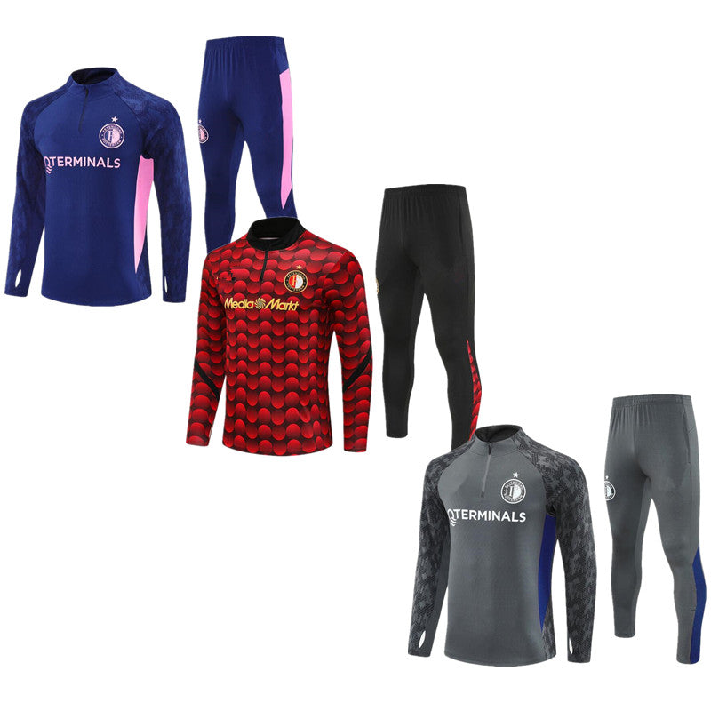 2025 2026 new FeyenoordS tracksuit men Kids Kits 25 26 football training chandal TIMBER DANILO DILROSUN Rotterdam set survetement Soccer sets tuta