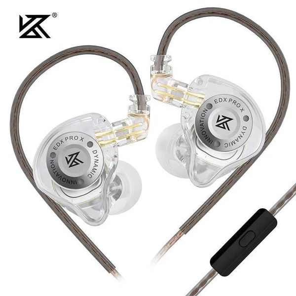 Headset KZ EDX PRO X IEM Earphones Dynamic Drive HiFi Deep Bass Sound Earbud Sport Music Noise Cancelling set with Detachable Cable Z241105