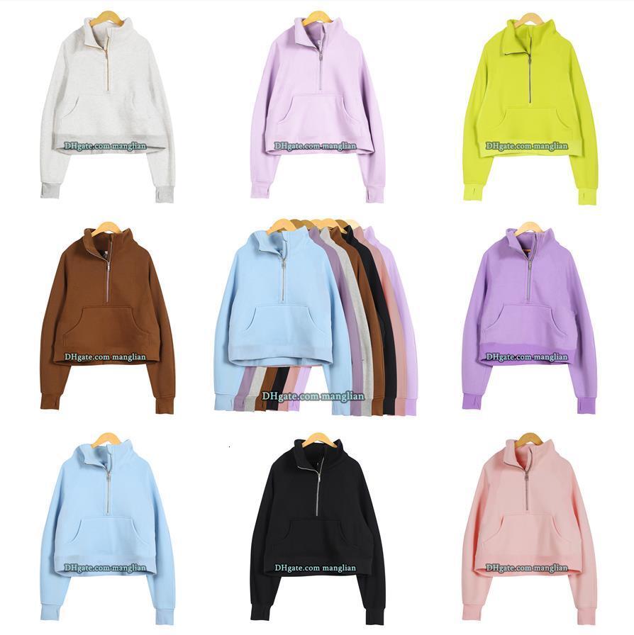 Women Yoga Hoodie Comfortable Half-Zip Pullover Sweatshirt Stylish Line Decoration FitnessGym Workouts Training Sportswear Activewear Jacket Autumn