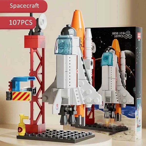 Blocks Aerospace Space Rocket Launch Center Base Puzzle Model Mini Building Blocks Assemble Bricks Childrens Boys s Toys Montessor S2412202