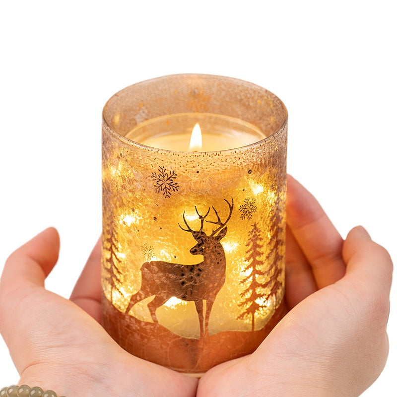 LED Scented Candles with Holiday Aroma - Perfect for Indoor-Outdoor Christmas Decorations Party Scenes