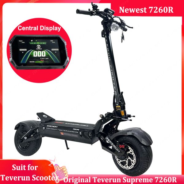 Newest TEVERUN Fighter Supreme 7260R Electric scooter Add PKE Function 72V 60Ah Battery 10000W Peak Power Motor Speed 110km-h APP Version Sm