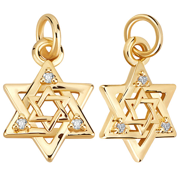 16 Stk. Messing Micro Pave klar Zirkonia Charms