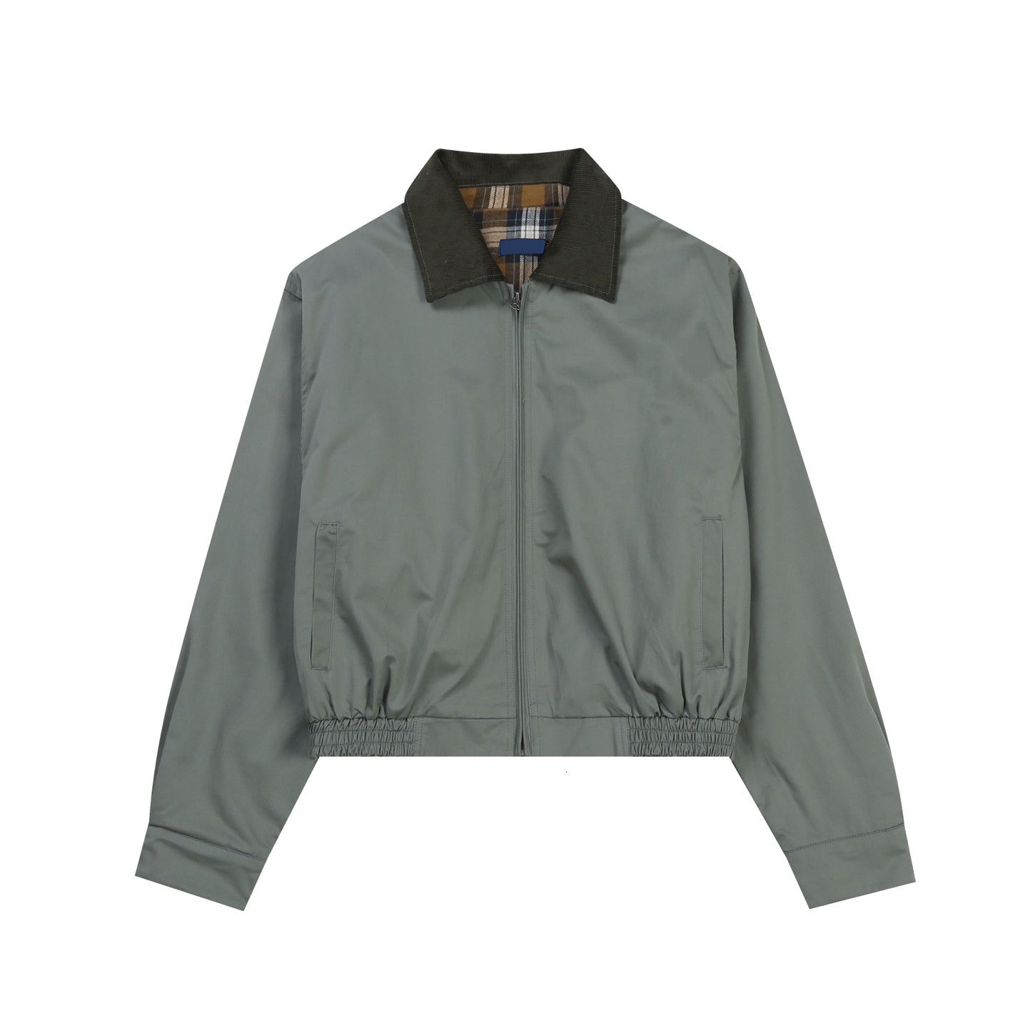 Womens Asian Size Jacket Vintage Khaki Bomber Style Workwear Outerwear Fashion Utility Design Turn Down Collar Ladies Streetwear Coat