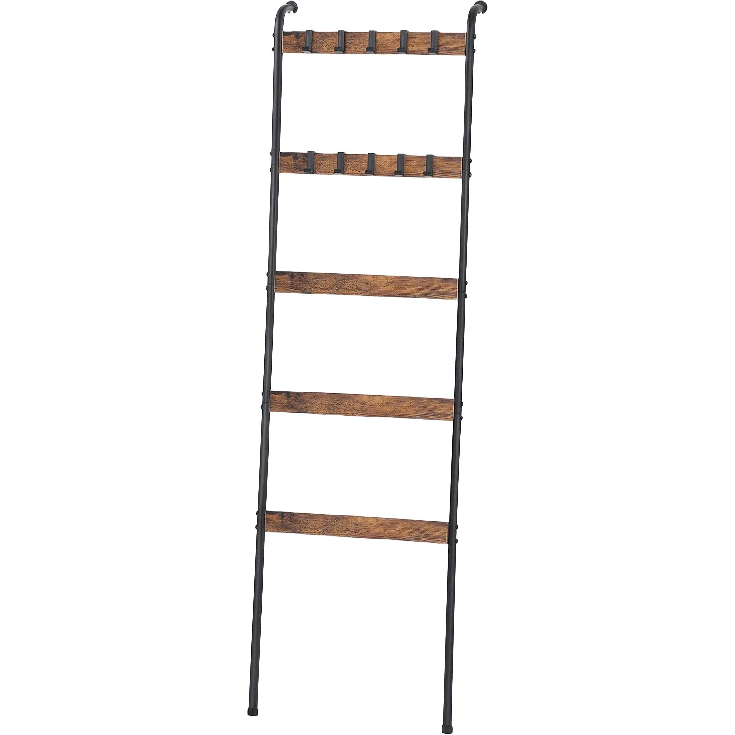 TEMU 1 Pack Blanket Ladder Farmhouse Decor, Towel Rack Holder For Bathroom Wall Shelves Decorative Metal Standing Drying Bar Quilt Storage Organizer