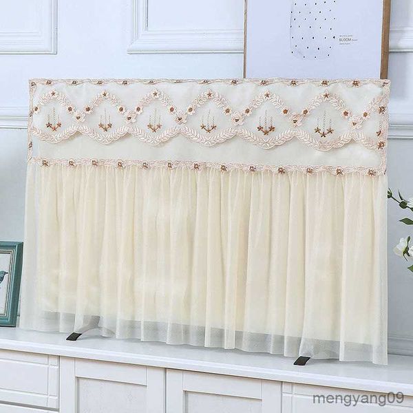 Dust Cover TV Cover 55 Hanging Vertical TV Dust Cover Flat Curved Surface Cover Monitor Protection Living Room Decoration R230803