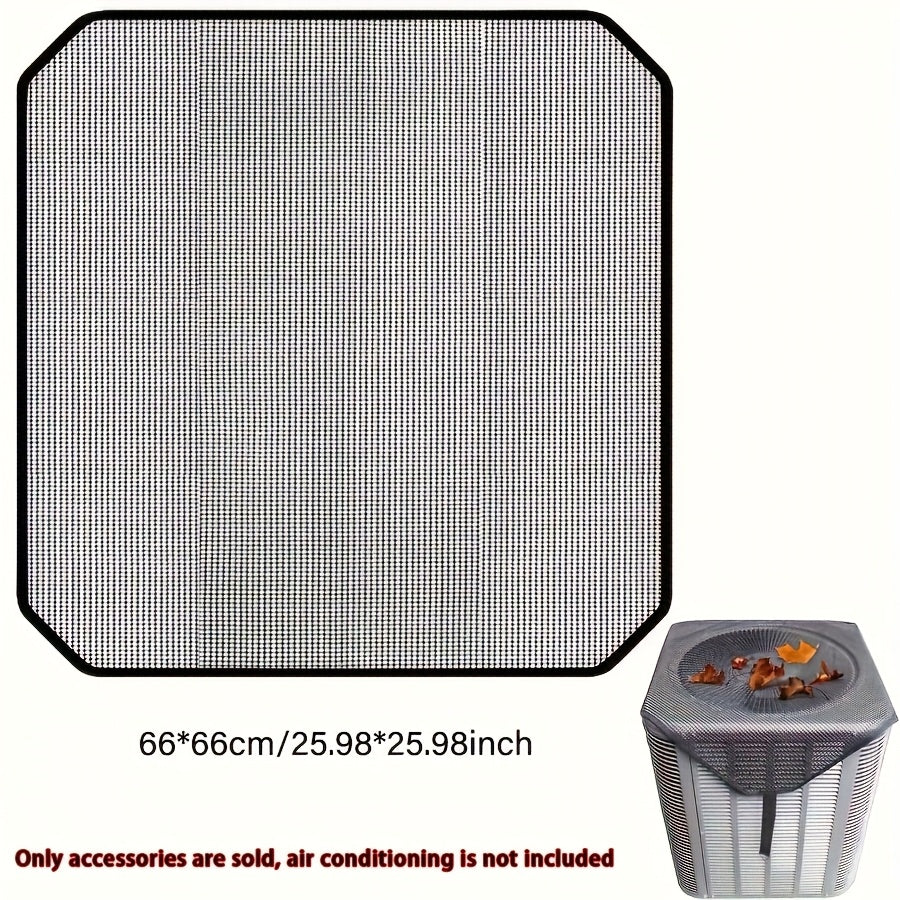 TEMU 1pc Premium Outdoor Air Conditioner Cover - , Water Resistant, Windproof - Dust & Cold Air Barrier With Breathable Pvc Mesh Ventilation(only