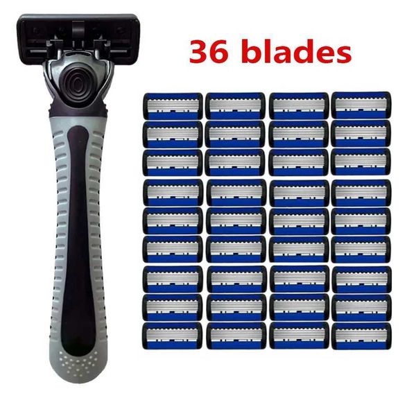 Razors Blades Razor Classic 6 Edge Safety Razor for Mens Shaving Womens Hair Removal 27 Shaving Blades Manual Shaver safety razorL478