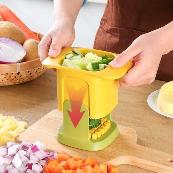 Multi functional cucumber and potato slicer household pressure onion slicer kitchen tool vegetable chopper French fries cutter X250125