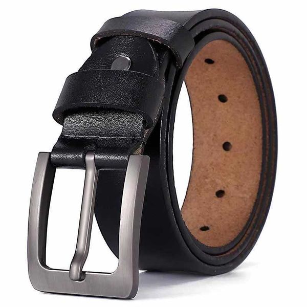 Mens leather belt retro pure leather mens needle buckle belt mens extended size 120-170cm ultra long mens cowhide beltXJ250114