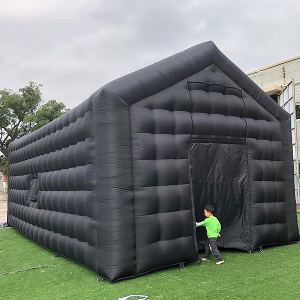 Durable Black Inflated Cubic Gazebo Huge Portable Tent for Outdoor Events, Parties, and Celebrations