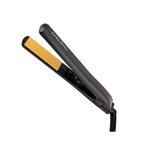 CHI Original Ceramic Hair Straightening Flat Iron 1&quot; Plates Professional Salon Model Hair Straightener Includes Heat Protection Pad