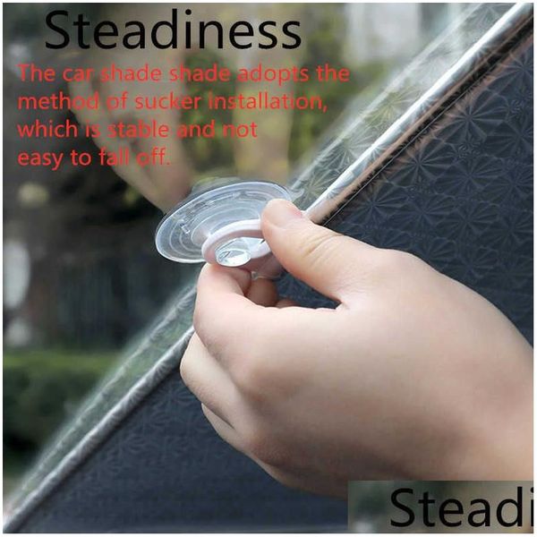 Car Sunshade Uv Visor Shield Retractable Sun Shade Protector Parasol Front Window Er Curtains Interior Windshield Protection Drop Deli Otdol