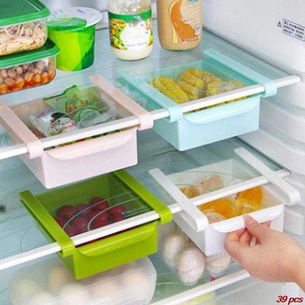 Storage Boxes Bins Creative Function Refrigerator Freezer Storage Box Kitchen Freezer Fridge Space Saver Storage Box Organizer Holder Shelf