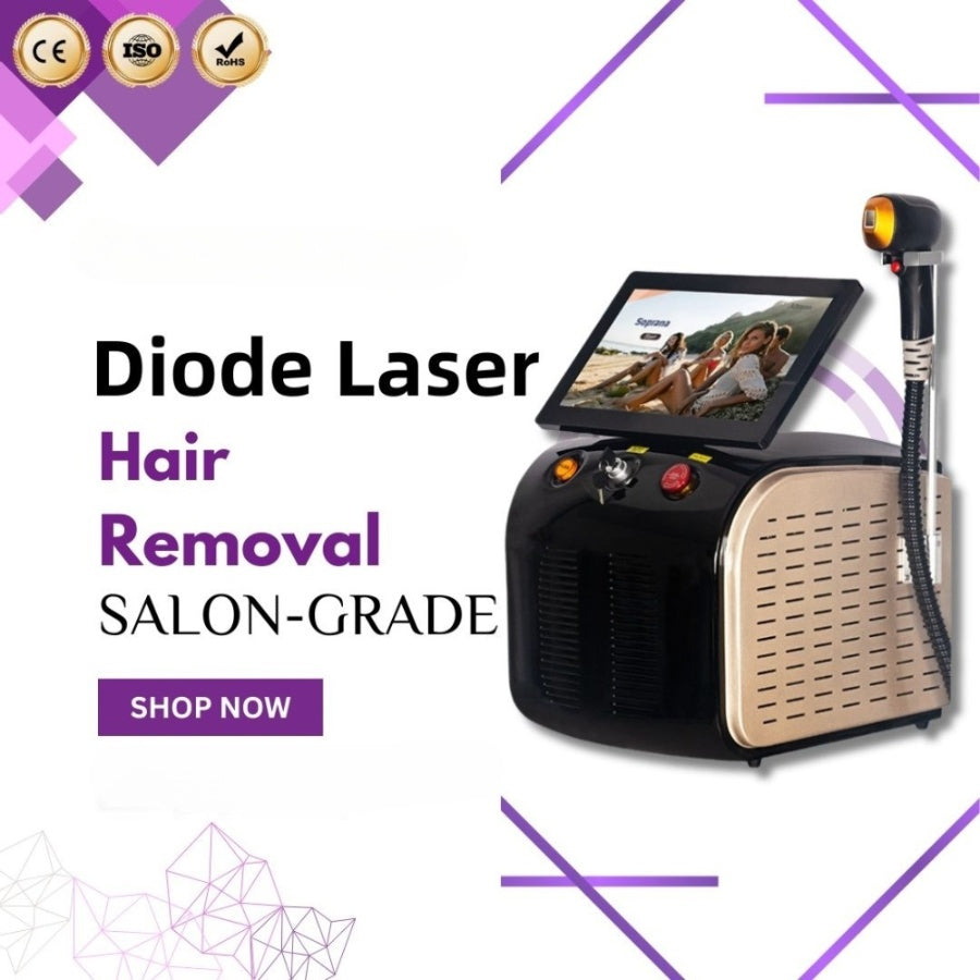 Professional Portable Titanium 3 wavelength Diode Laser Hair Removal Machine High Power Alexandrite Laser 808nm 755nm 1064nm