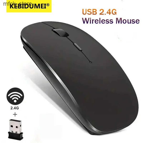 Slim Wireless 2.4GHz Optical 1600DPI USB Receiver Gamer Office Thin Mouse Ergonomic Design Mice For PC Laptop Desktop J241220