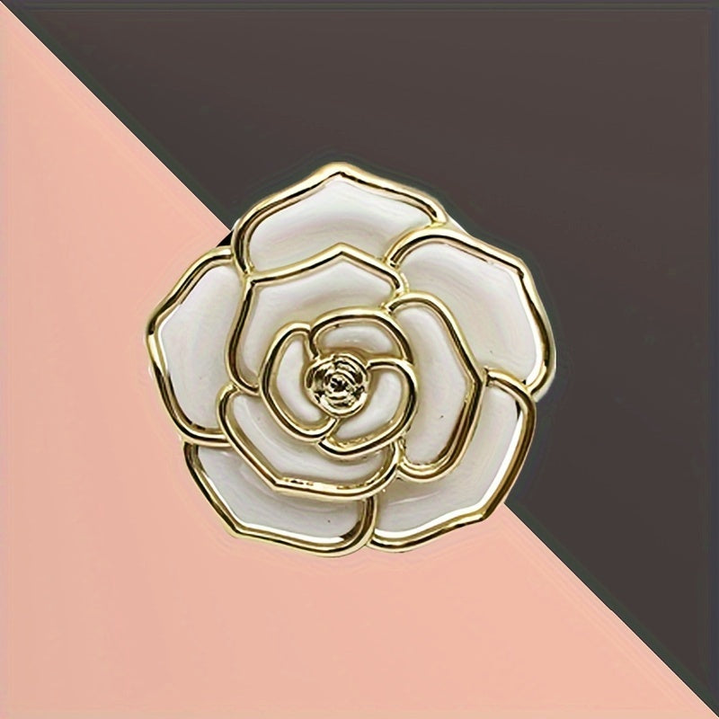 TEMU 1pc Foldable Bag Hook – Portable Metal Handbag Hanger With Anti-slip Rubber Backing, 3.54" Hook Length, Tables, Desks, And Cafes (pink, Purple,