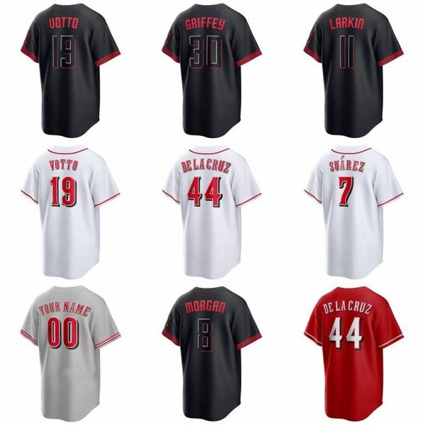 Custom Mens Women Youth Elly De La Cruz Red City Connect Baseball Jersey Hunter Greene Jonathan India Ken Griffey Jr. Barry Larkin Joe Morga