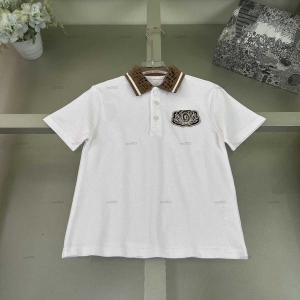 Fashion Short sleeve Polo shirt Embroidered badge baby lapel tee kids designer clothes child tshirt kids designer clothes boys girls T-shirt
