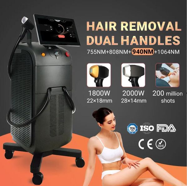 Ice Titanium 810nm 808nm Diode Laser Hair Removal Permanent Alexandrite Laser 755nm 808 1064 Diode Laser Hair Removal Machine