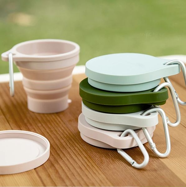 150Ml Mugs Folding Mini Retractable Cup Silicone Portable Teacup Outdoor Travel Coffee Telescc Drinking Mug With Lid