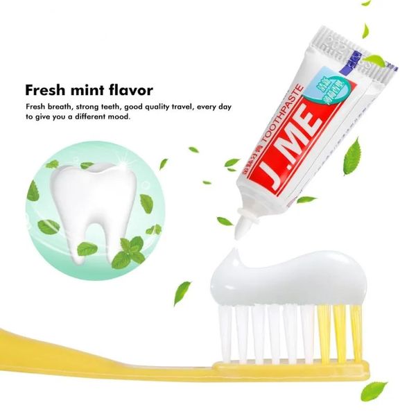 Hotel Portable Disposable Toothbrush Toothpaste Kit Convenient Plastic Teeth Brush Camping Travel Wash Gargle Tool Kit De Pasta De Dientes D