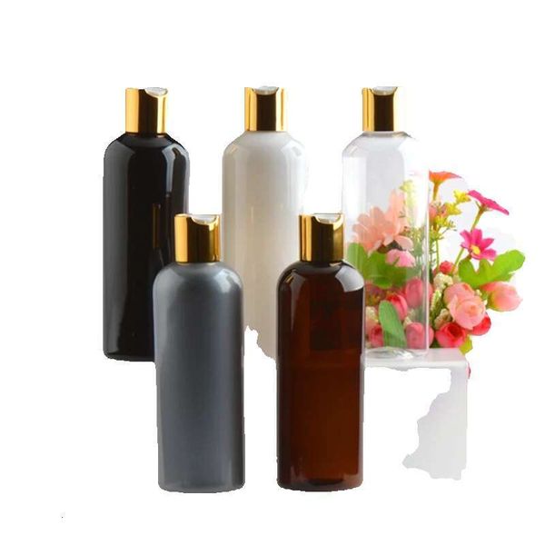 20Pcs 300Ml Disc Cap Plastic Lotion Bottle Shampoo Shower Gel Oil PET Refillable Bottles Travel Set Cosmetic Storage Container