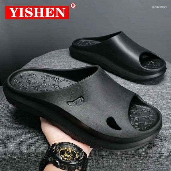 Slippers YISHEN Men Indoor Bathroom Platform Shoes Summer Beach EVA Chunky Slides Leisure Women Anti-slip Sandals Zapatillas
