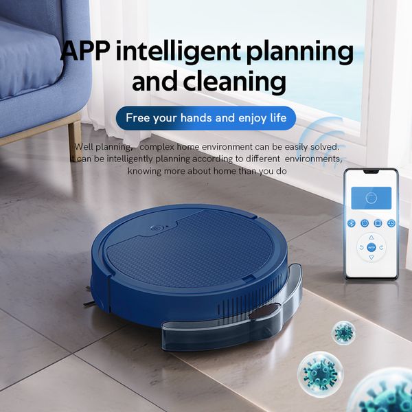 Hand Push Sweepers Smart Robot Vacuum Cleaner Automatic APP Control Commercial Cleaning USB Wireless Sweeping Machine Dry and Wet for Home 2