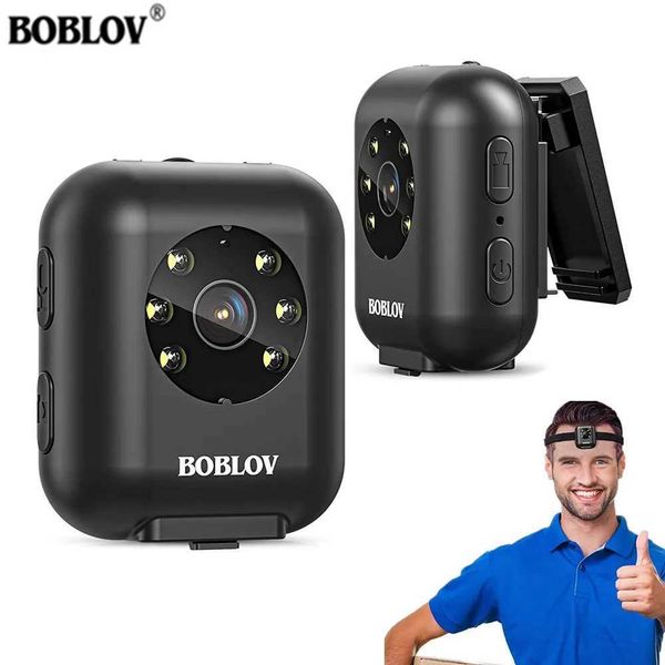Sports Action Video Cameras BOBLOV W4 body camera 64GB 1080P camera 950mAh battery 5 hours video shooting mini sports camera J240514