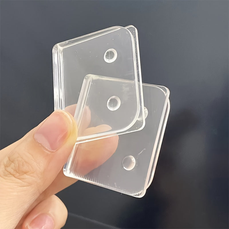 TEMU 2 Pack Of Door Curtain Grips - White And Clear Plastic, No Power Required - Bathrooms And Kitchens